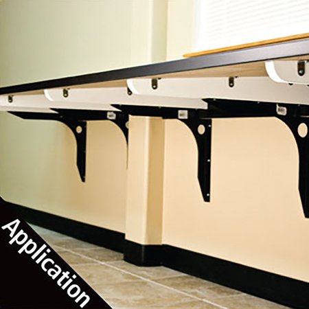 Fastcap Speed Brace 21 in. x 24 in. Black Heavy-Duty Shelf Bracket FC.SB21X24BL